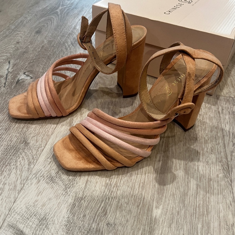 Chinese Laundry Jonah Blush Multi Ankle Strap Sandals